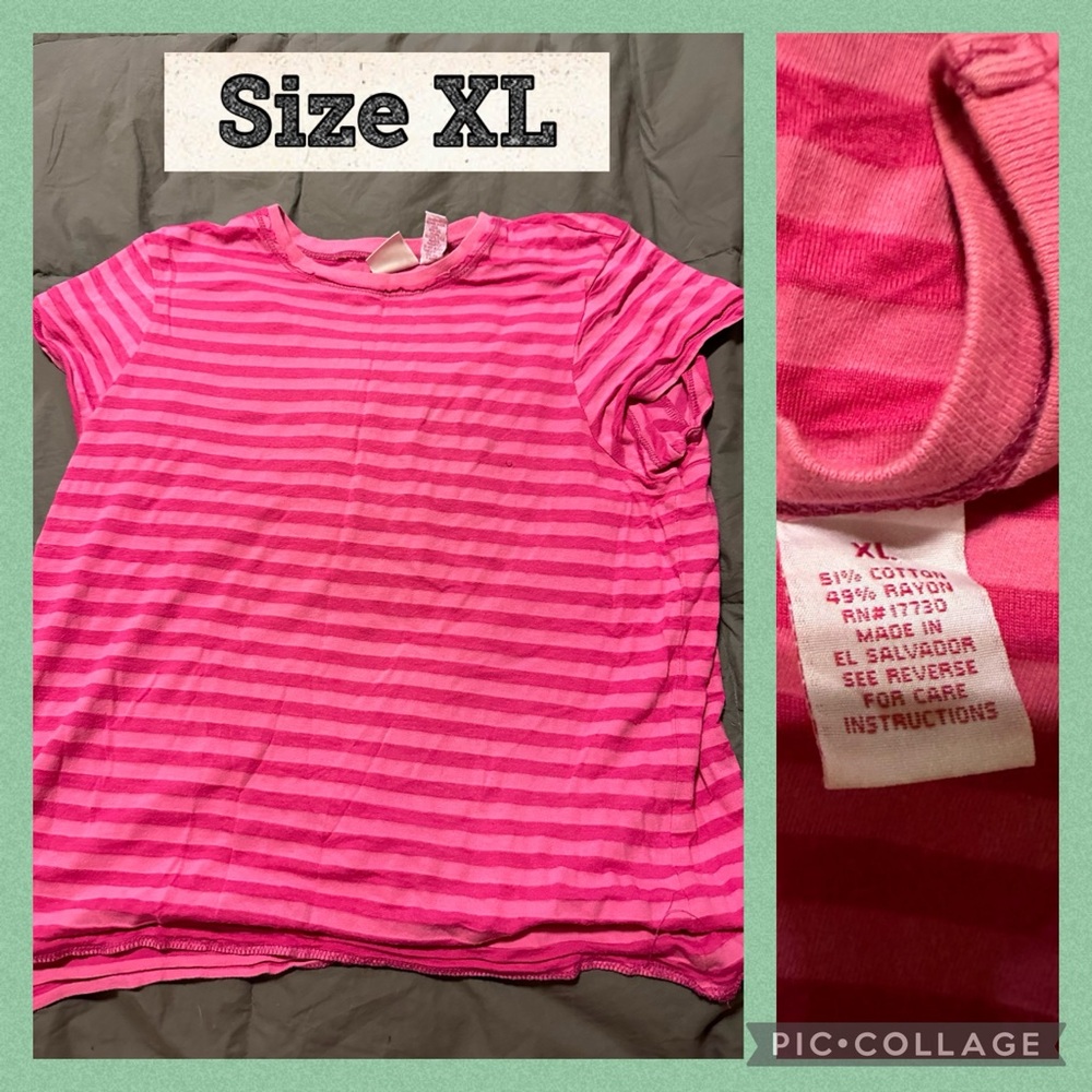 Pink Striped Top